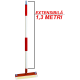 Stergator de geam multifunctional cu lamela din cauciuc, burete si maner telescopic 1.3 M